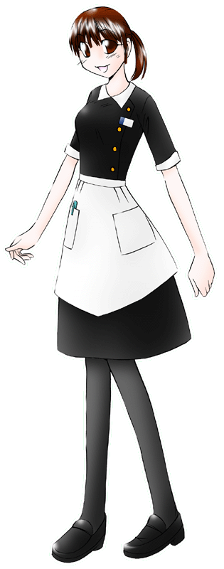 洋食 麦星 by グリル満天星の制服のイラスト