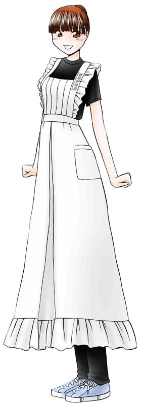 武蔵野茶房の制服のイラスト