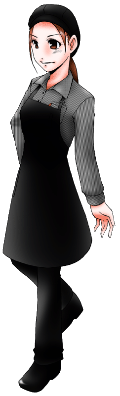 中川ベーカリーの制服のイラスト