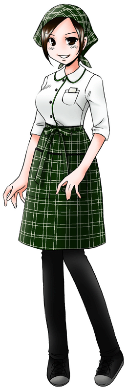 なみこし茶家の制服のイラスト