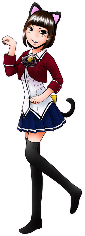 足踏みリフレねこすたの制服のイラスト