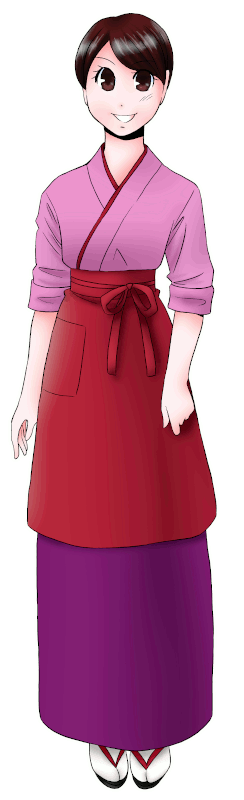 大江戸あられ本舗の制服のイラスト