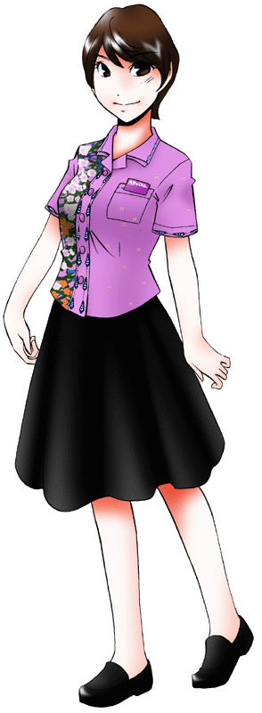 御菓子御殿の制服のイラスト