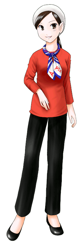 東京ピーセンの制服のイラスト