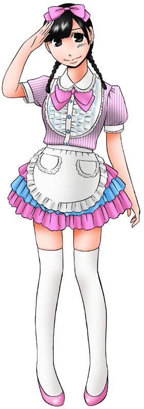 妹カフェ プティスールの制服のイラスト