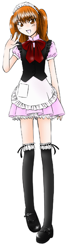 メイドカフェぴなふぉあの制服のイラスト