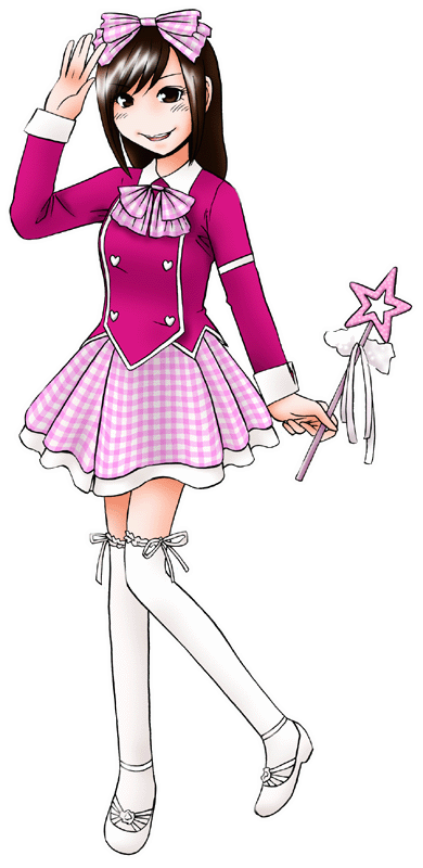 近未来メイドカフェ Pinky Cafe（ピンキーカフェ）の制服のイラスト