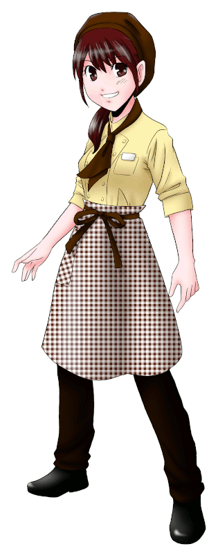 ポムポムプリンカフェの制服のイラスト