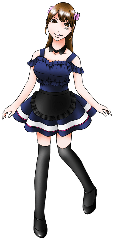 POP iD Cafeの制服のイラスト