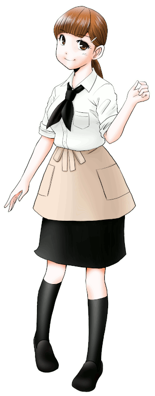 COFFEEリームの制服のイラスト