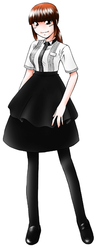 喫茶室ルノアールの制服のイラスト