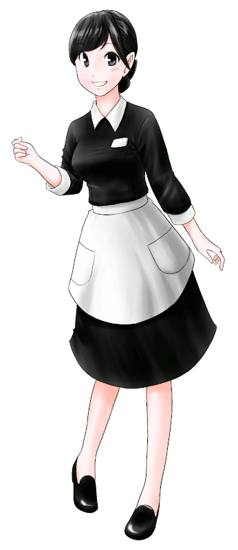 レストランローズの制服のイラスト