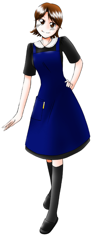 サカエヤ茶楼の制服のイラスト
