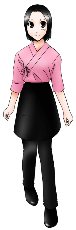 桜吹雪の制服のイラスト