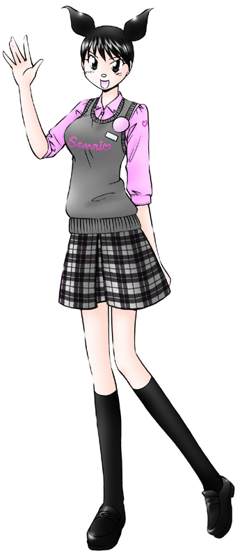サンリオショップの制服のイラスト