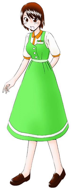 サンリオショップの制服のイラスト