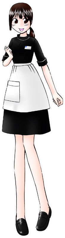 三笠会館 聖せき亭の制服のイラスト