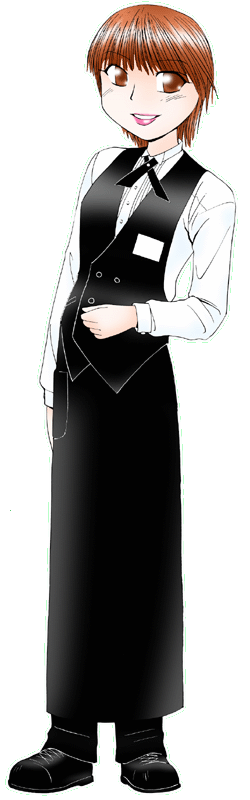 せんば自由軒の制服のイラスト