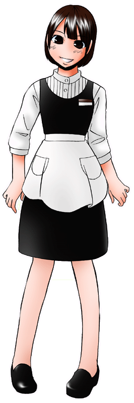 須田町食堂の制服のイラスト