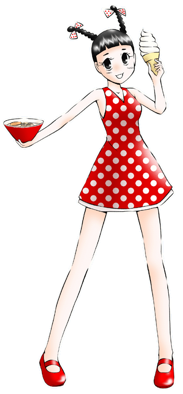 スガキヤの制服のイラスト