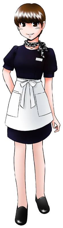 日本橋すし鉄の制服のイラスト
