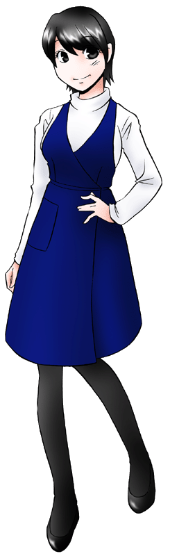 スワサロンの制服のイラスト