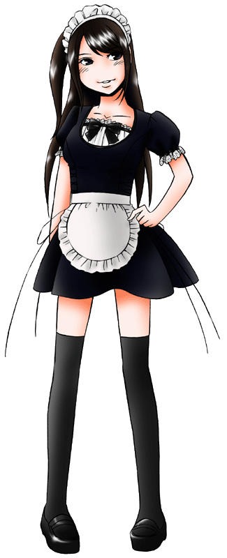 メイドカフェ＆ダイニングバーsweets☆の制服のイラスト