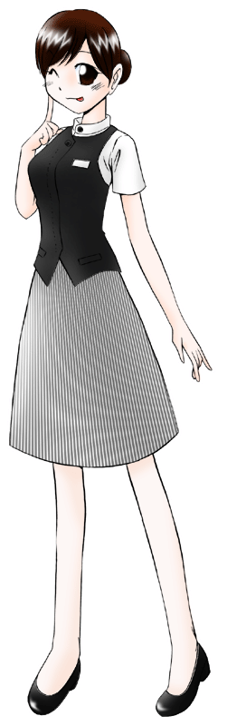 タカノフルーツパーラーの制服のイラスト