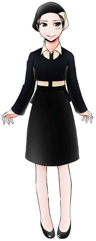 高山堂の制服のイラスト