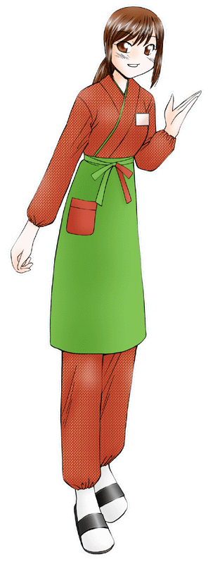 食彩たまゆら 南店の制服のイラスト