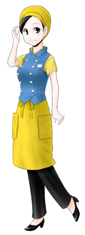 東京ばな奈の制服のイラスト