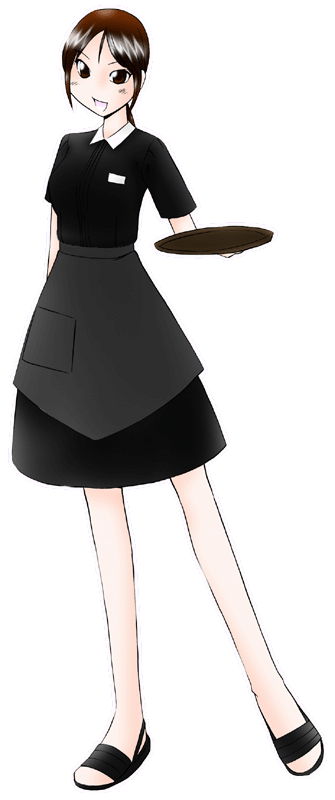 RESTAURANTとにおの制服のイラスト
