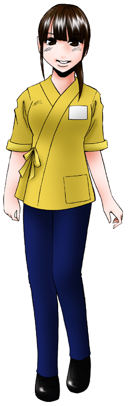 やはらかとんかつ綾の制服のイラスト