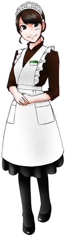 椿屋珈琲店の制服のイラスト