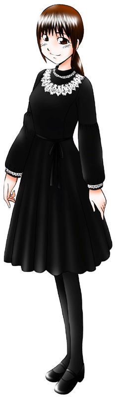 月夜のサアカスの制服のイラスト