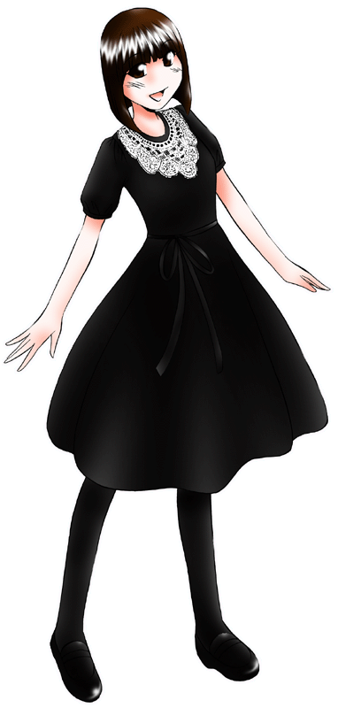 月夜のサアカスの制服のイラスト