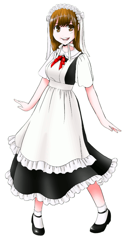 メイド喫茶《紡》の制服のイラスト
