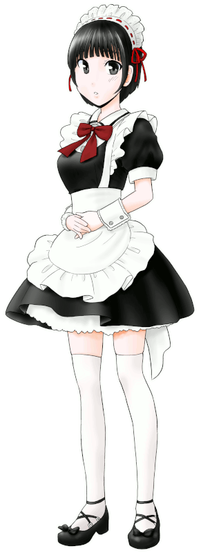 ツクヨミメイドカフェの制服のイラスト
