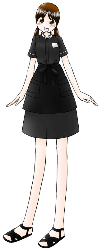 日本料理つきじ植むらの制服のイラスト