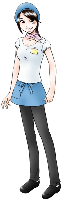 パティスリー アン・ドゥの制服のイラスト