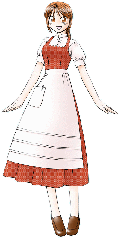 カフェウィーンの制服のイラスト