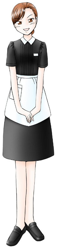 やぶそばの制服のイラスト