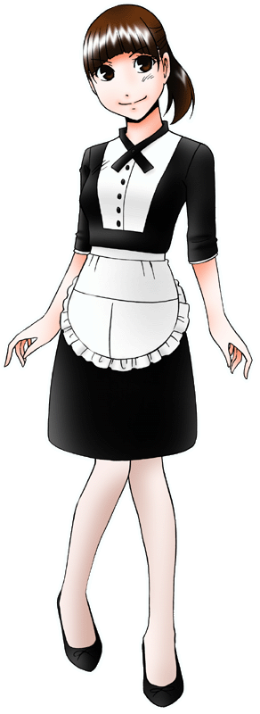 よこすか海軍カレーレストランの制服のイラスト